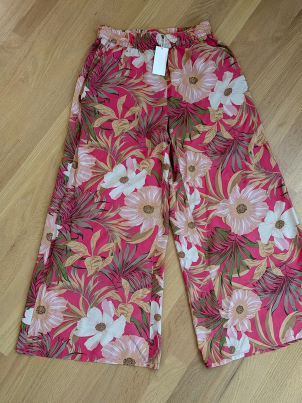 NWT Z Supply Dante Barra Tropic Pant  Small Wide Leg Tropical Floral Culottes